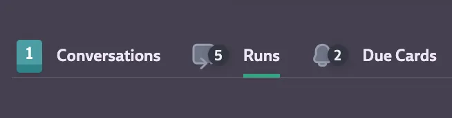 Preview of Run section