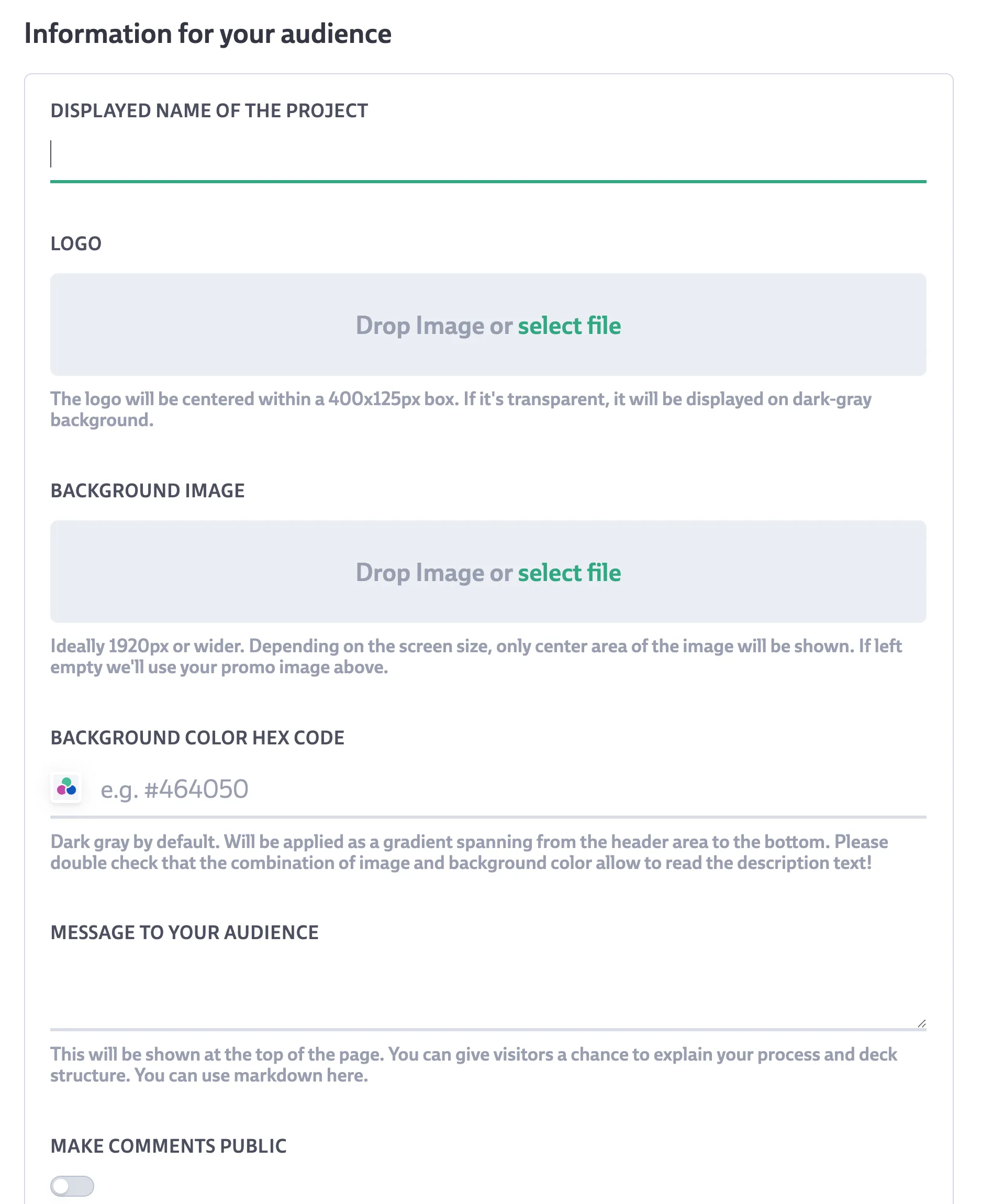 Information for your Codecks community